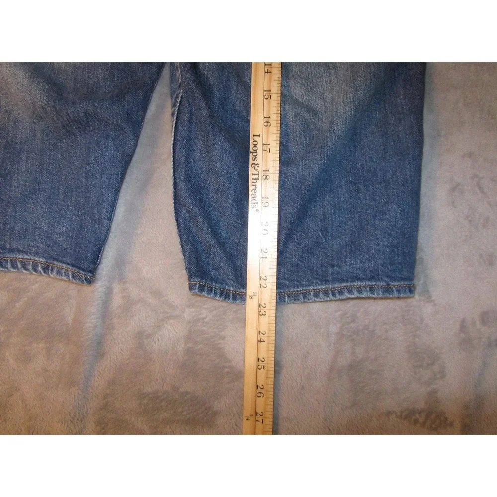 True Religion Mens Ricky Flap‎ Denim Shorts Medium Wash Blue Size 34 Horseshoe